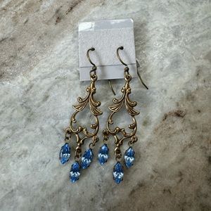 Antique brass chandelier earrings